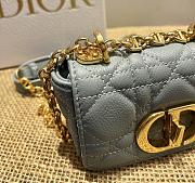 Dior caro CD buckle chain bag blue pastel 14cm - 6