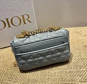 Dior caro CD buckle chain bag blue pastel 14cm - 5