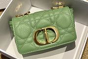 Dior caro CD buckle chain bag green 14cm - 4