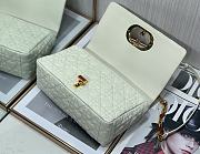 Dior caro CD buckle chain bag white 25cm - 3