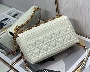 Dior caro CD buckle chain bag white 25cm - 4
