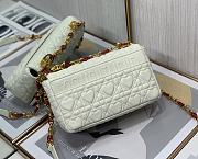 Dior caro CD buckle chain bag white 20cm - 3