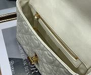Dior caro CD buckle chain bag white 20cm - 2