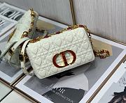 Dior caro CD buckle chain bag white 20cm - 1