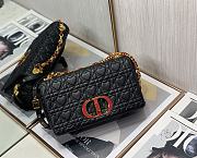 Dior caro CD buckle chain bag black 25cm - 1