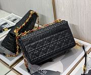 Dior caro CD buckle chain bag black 25cm - 2