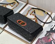 Dior caro CD buckle chain bag black 25cm - 3