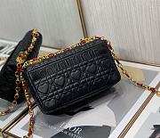 Dior caro CD buckle chain bag black 20cm - 4
