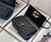 Dior caro CD buckle chain bag black 20cm - 3