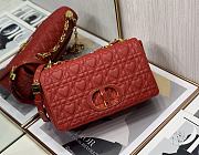 Dior caro CD buckle chain bag red 25cm - 1