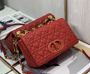 Dior caro CD buckle chain bag red 25cm - 6