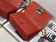 Dior caro CD buckle chain bag red 25cm - 5