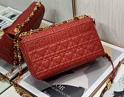 Dior caro CD buckle chain bag red 25cm - 3