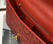 Dior caro CD buckle chain bag red 25cm - 2