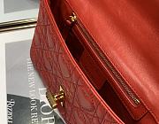 Dior caro CD buckle chain bag red 20cm - 4