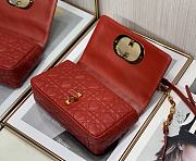 Dior caro CD buckle chain bag red 20cm - 6
