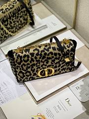 Dior caro CD buckle chain bag leo pard 28cm - 3