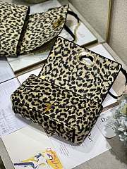 Dior caro CD buckle chain bag leo pard 28cm - 4