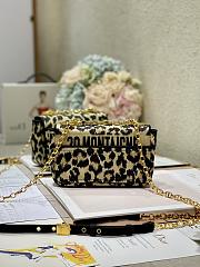 Dior caro CD buckle chain bag leo pard 20cm - 3