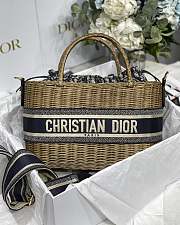 Dior Wicker Handbag Bag M8019 28cm  - 5
