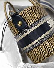Dior Wicker Handbag Bag M8019 28cm  - 4