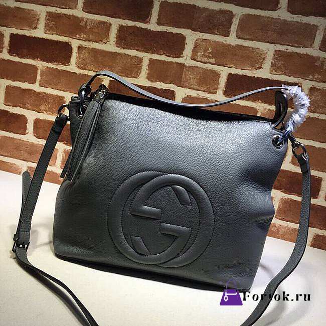 Gucci Soho Tote Chain Tassel Gray 408825 35cm  - 1