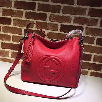 Gucci Soho Tote Chain Tassel Red 408825 35cm