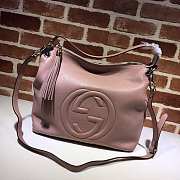 Gucci Soho Tote Chain Tassel Pink Nude 408825 35cm - 1