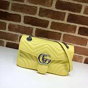 Gucci GG Marmont Matelassé Leather Yellow 443497 26cm - 1