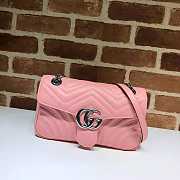 Gucci GG Marmont Matelassé Leather Pink 443497 26cm - 1