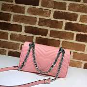 Gucci GG Marmont Matelassé Leather Pink 443497 26cm - 6