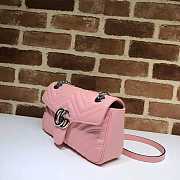 Gucci GG Marmont Matelassé Leather Pink 443497 26cm - 3