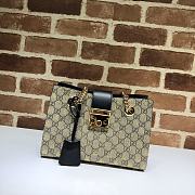 Gucci Padlock Monogram Flora Shoulder Bag GG 498156 26cm - 1