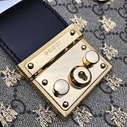 Gucci Padlock Monogram Flora Shoulder Bag GG 498156 26cm - 3