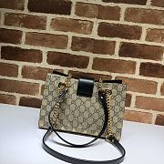 Gucci Padlock Monogram Flora Shoulder Bag GG 498156 26cm - 2