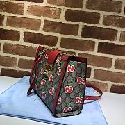 Gucci Padlock Monogram Flora Shoulder Bag GG Red Cherry 498156 26cm - 3