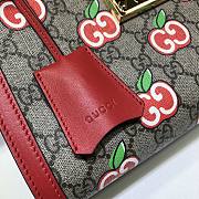 Gucci Padlock Monogram Flora Shoulder Bag GG Red Cherry 498156 26cm - 2