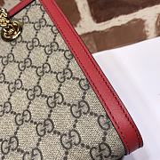 Gucci Padlock Monogram Flora Shoulder Bag GG Red 498156 26cm - 5