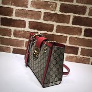 Gucci Padlock Monogram Flora Shoulder Bag GG Red 498156 26cm - 4