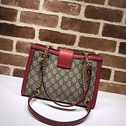 Gucci Padlock Monogram Flora Shoulder Bag GG Red 498156 26cm - 3