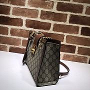 Gucci Padlock Monogram Flora Shoulder Bag GG Brown 498156 26cm - 6