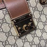 Gucci Padlock Monogram Flora Shoulder Bag GG Brown 498156 26cm - 2
