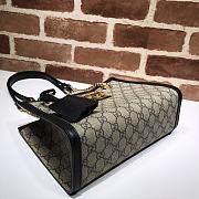 Gucci Padlock Monogram Flora Shoulder Bag GG Black 498156 26cm - 6