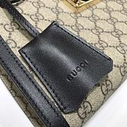 Gucci Padlock Monogram Flora Shoulder Bag GG Black 498156 26cm - 4