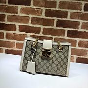 Gucci Padlock Monogram Flora Shoulder Bag GG White 498156 26cm - 1