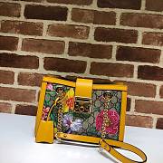 Gucci Padlock Monogram Flora Shoulder Bag GG Yellow Flower 498156 26cm - 1