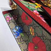 Gucci Padlock Monogram Flora Shoulder Bag GG Red Flower 498156 26cm - 6