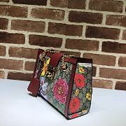 Gucci Padlock Monogram Flora Shoulder Bag GG Red Flower 498156 26cm - 4