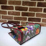 Gucci Padlock Monogram Flora Shoulder Bag GG Red Flower 498156 26cm - 3