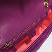 GUCCI GG Marmont Small Shoulder Bag Velvet Purple 443497 26 cm - 5